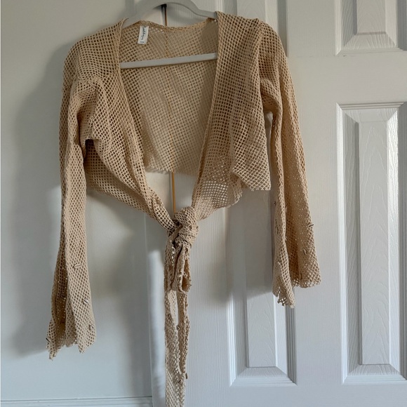 Andi Bagus Seashell Castaway Net Crochet Knit Wrap Top Beach Mermaid Swim Cover - Picture 3 of 8